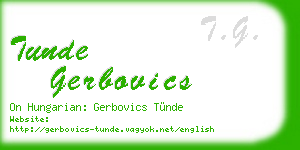 tunde gerbovics business card