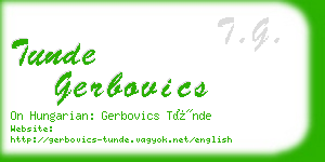 tunde gerbovics business card